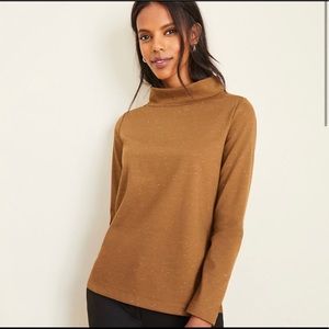 Ann Taylor NWT Funnel Neck Ponte Top